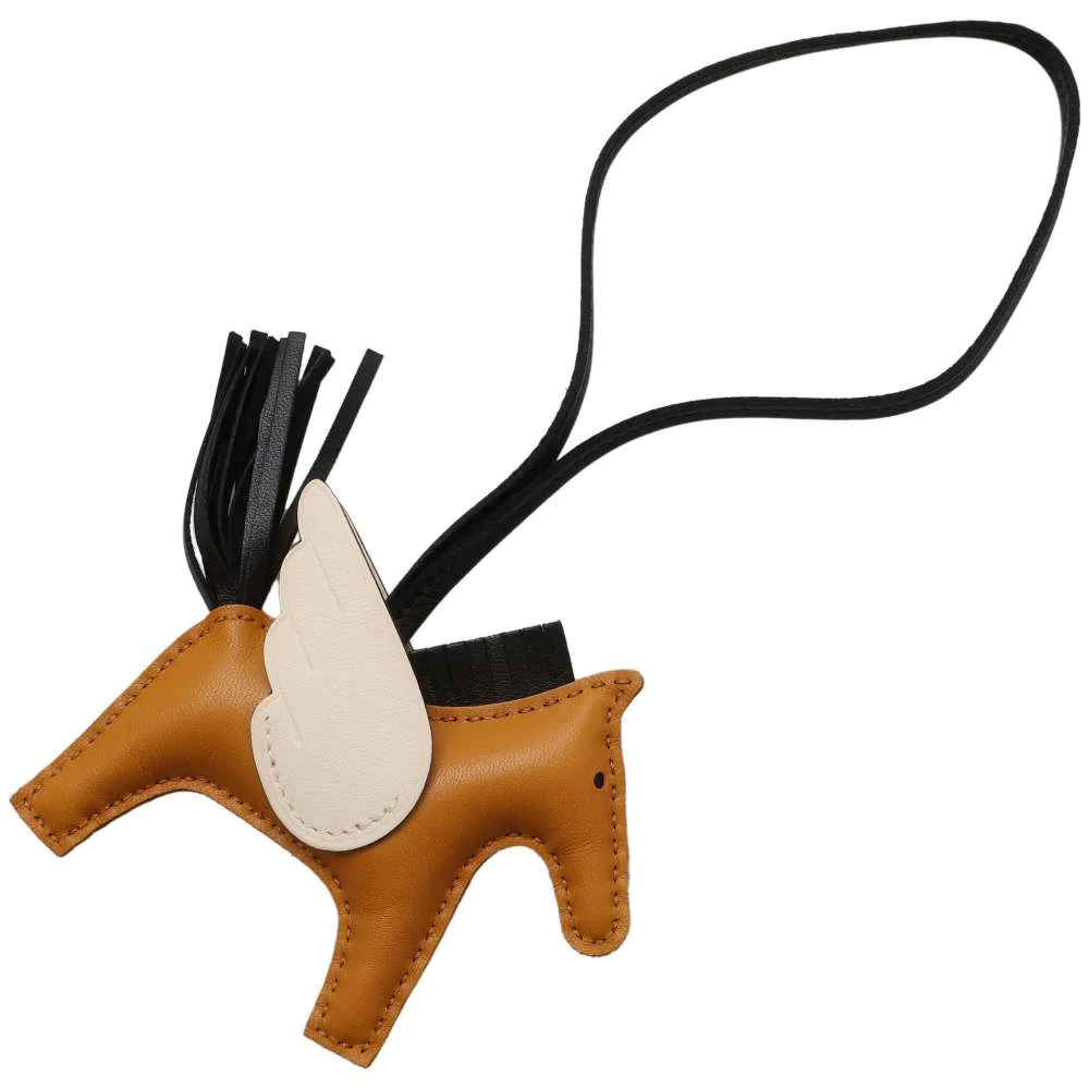 HERMES Rodeo Pegasus Size PM Chai/Nata/Black Lambskin